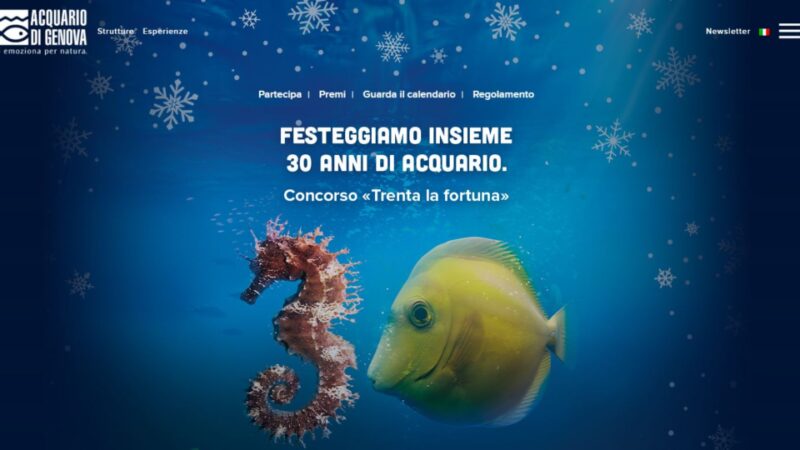 Acquario di Genova, al via il contest online “Trenta la fortuna”