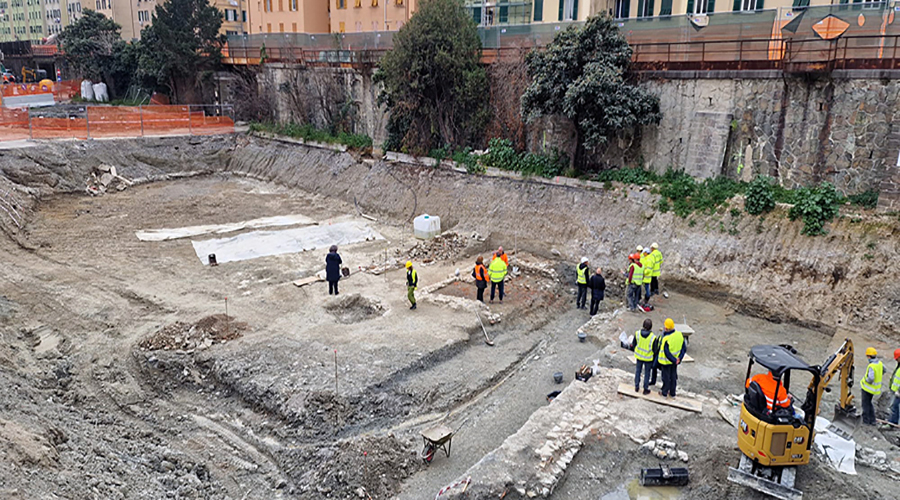 Genova, fornace d’epoca romana ritrovata durante gli scavi per la metro Brin-Canepari