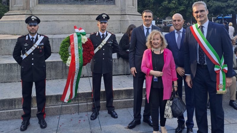 New york: l’omaggio del Comune di Genova alla statua di Colombo al Columbus Circle 