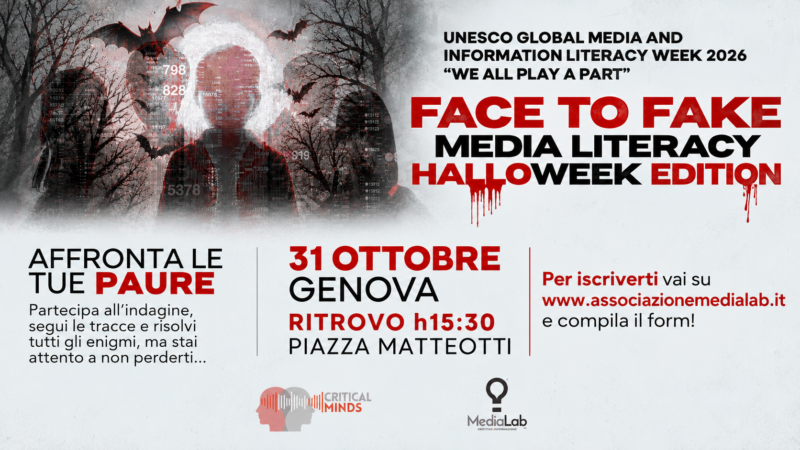 Il lato oscuro dell’informazione in una nuova escape room genovese. Face to Fake torna in versione Media Literacy HALLOweek